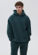 Dark blue color men three-thread insulated hoodie